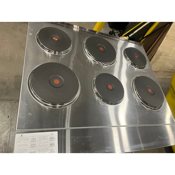 Scratch and Dent Cooking Performance Group ER36-240-1 36" 6-Burner Electric Range with Standard Oven - 240V, 1 Phase