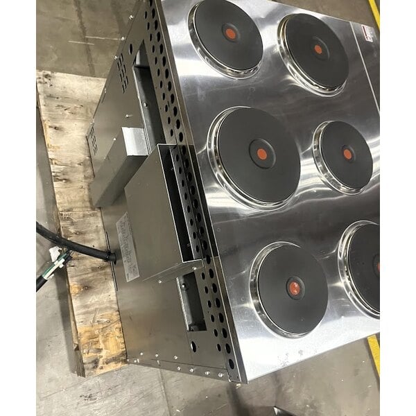 Scratch and Dent Cooking Performance Group ER36-240-1 36" 6-Burner Electric Range with Standard Oven - 240V, 1 Phase