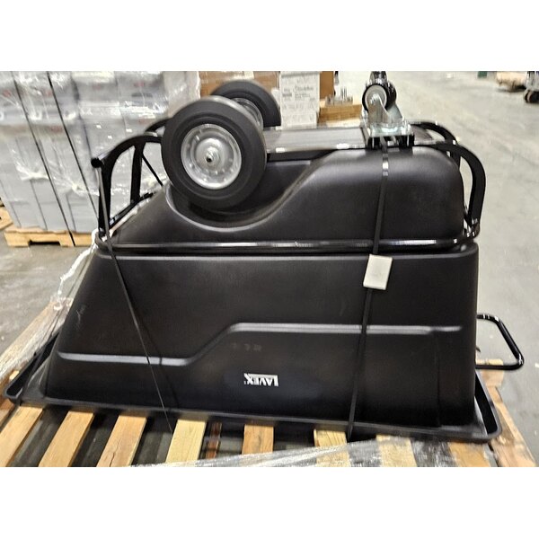 Scratch and Dent Lavex 0.5 Cubic Yard Black Heavy-Duty Tilt Truck / Trash Cart (850 lb. Capacity)