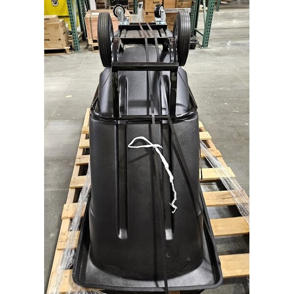 Scratch and Dent Lavex 0.5 Cubic Yard Black Heavy-Duty Tilt Truck / Trash Cart (850 lb. Capacity)