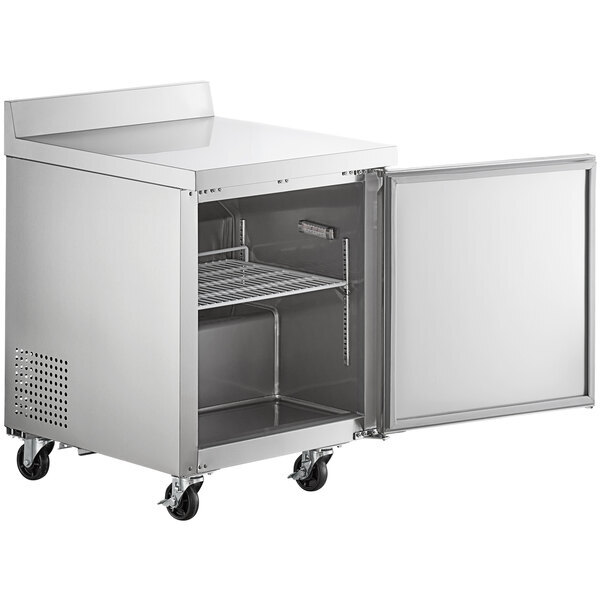 Scratch and Dent Avantco SS-WT-27F-HC 27" One Door Worktop Freezer with 3 1/2" Backsplash