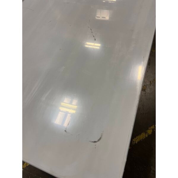 Scratch and Dent Regency 30" x 96" 16-Gauge Stainless Steel Commercial Work Table with 4" Backsplash and Undershelf