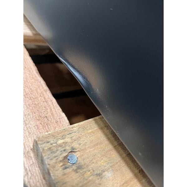 Scratch and Dent True TBB24-48-2S-Z1-SFT-B-1 48 1/8" Black Solid Door Back Bar Refrigerator with Stainless Finished Top and LED Lighting