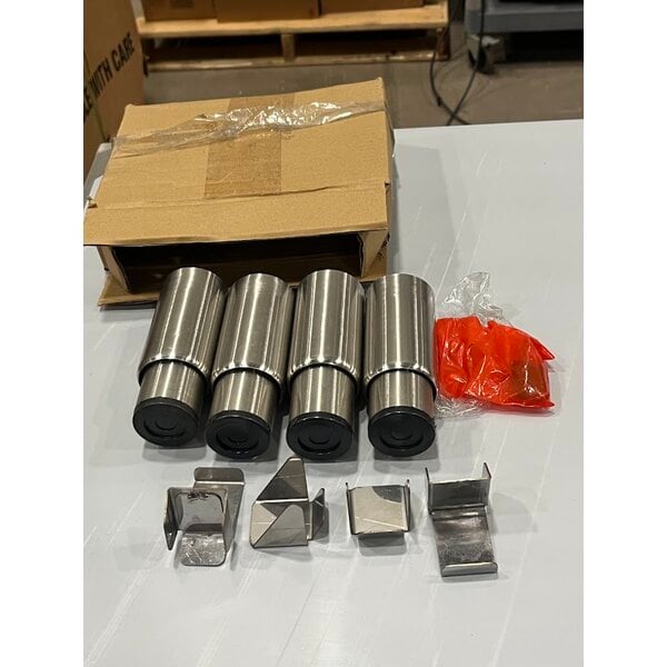 Scratch and Dent Regency C-2472-316 24" x 72" 16 Gauge Type 304 Stainless Steel Enclosed Base Table with Sliding Doors and Adjustable Midshelf