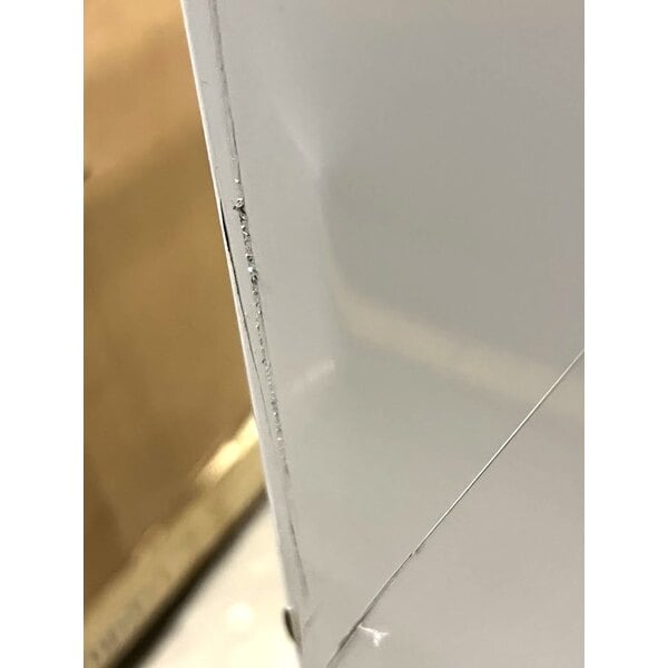 Scratch and Dent Regency C-2472-316 24" x 72" 16 Gauge Type 304 Stainless Steel Enclosed Base Table with Sliding Doors and Adjustable Midshelf