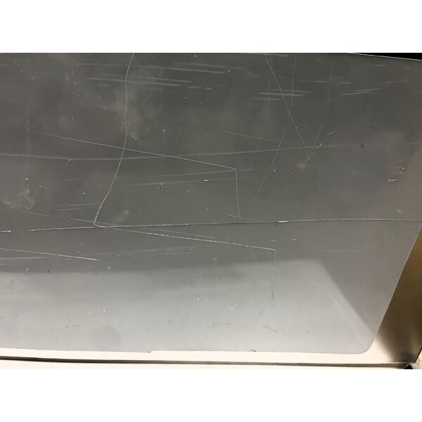 Scratch and Dent ServIt Five Pan Open Well Electric Steam Table with 2-Sided Sneeze Guard, (2) Fixed Tray Slides, and Casters - 208/240V, 3750W