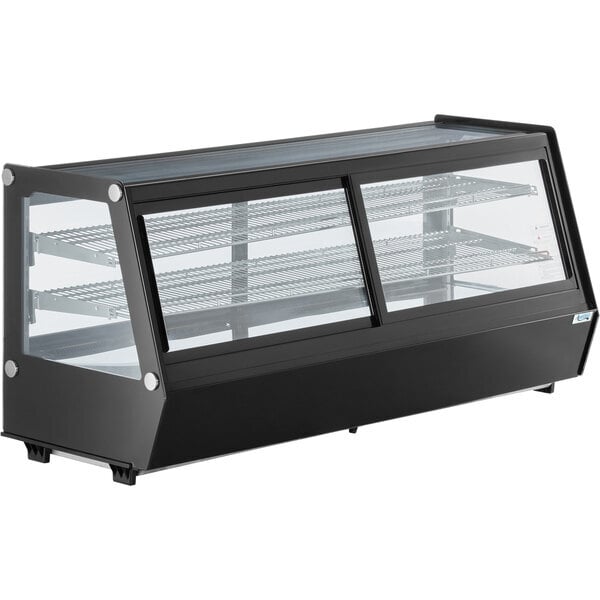 Scratch and Dent Avantco BCSS-60-HC 60" Black Self-Serve Refrigerated Countertop Bakery Display Case with LED Lighting