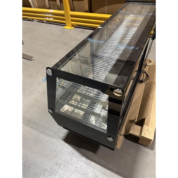 Scratch and Dent Avantco BCSS-60-HC 60" Black Self-Serve Refrigerated Countertop Bakery Display Case with LED Lighting