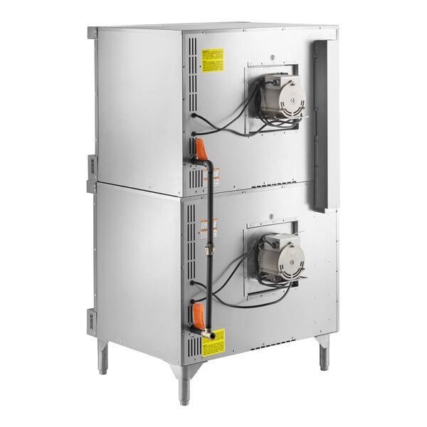 Scratch and Dent Vulcan VC44GD-NAT Natural Gas Double Deck Full Size Gas Convection Oven with Solid State Controls - 100,000 BTU