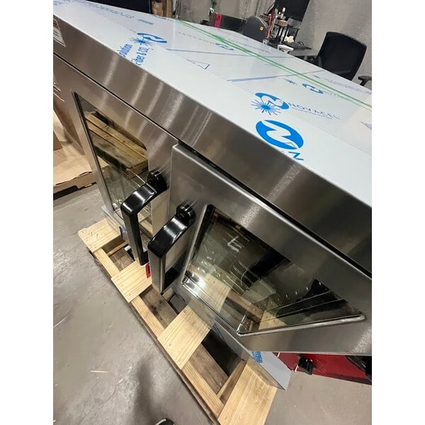 Scratch and Dent Vulcan VC44GD-NAT Natural Gas Double Deck Full Size Gas Convection Oven with Solid State Controls - 100,000 BTU