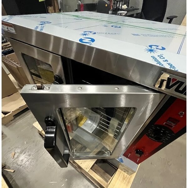 Scratch and Dent Vulcan VC44GD-NAT Natural Gas Double Deck Full Size Gas Convection Oven with Solid State Controls - 100,000 BTU