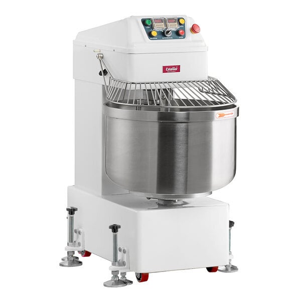 Scratch and Dent Estella SM80 80 Qt. / 116 lb. Two-Speed Spiral Dough Mixer - 220V, 3 Phase, 4 1/4 HP