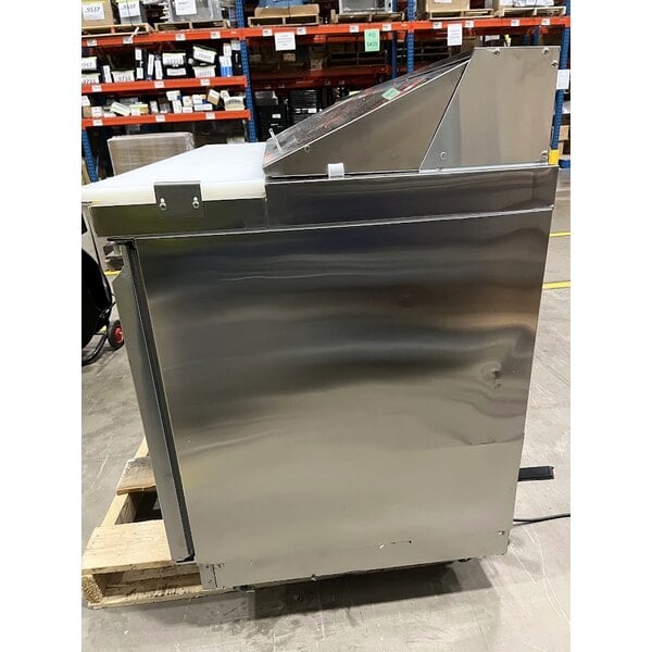 Scratch and Dent Avantco ZPT-71-FB-HC 71" 3 Door Front Breathing Cutting Top Refrigerated Sandwich Prep Table