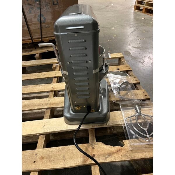 Scratch and Dent Avantco MIX8GY Dark Gray 8 Qt. Bowl Lift Countertop Mixer with Standard Accessories - 120V, 4/5 hp