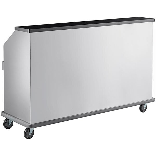 Scratch and Dent Regency 193PB74S 74" Standard Stainless Steel Portable Bar with Two Removable Speed Rails, Ice Bin, and Removable Ice Bin Cover