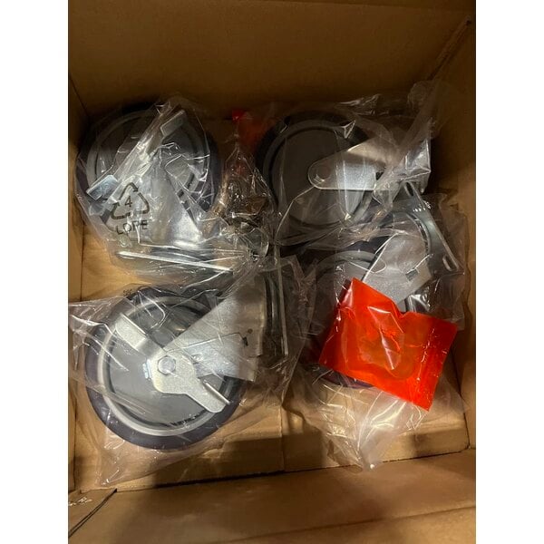 Scratch and Dent Regency 193PB74S 74" Standard Stainless Steel Portable Bar with Two Removable Speed Rails, Ice Bin, and Removable Ice Bin Cover