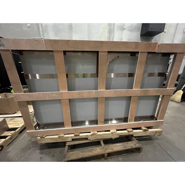 Scratch and Dent Regency 193PB74S 74" Standard Stainless Steel Portable Bar with Two Removable Speed Rails, Ice Bin, and Removable Ice Bin Cover