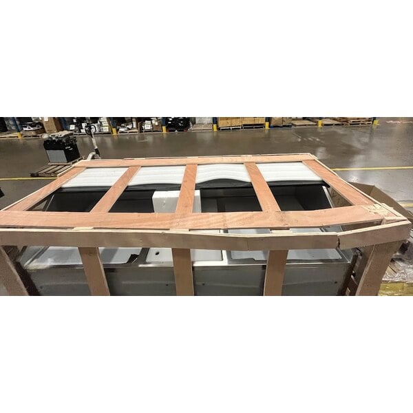 Scratch and Dent Regency 193PB74S 74" Standard Stainless Steel Portable Bar with Two Removable Speed Rails, Ice Bin, and Removable Ice Bin Cover