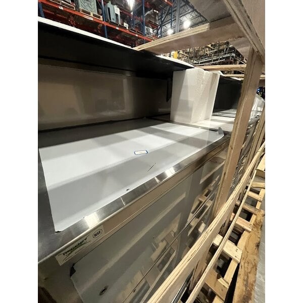 Scratch and Dent Regency 193PB74S 74" Standard Stainless Steel Portable Bar with Two Removable Speed Rails, Ice Bin, and Removable Ice Bin Cover