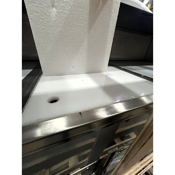 Scratch and Dent Regency 193PB74S 74" Standard Stainless Steel Portable Bar with Two Removable Speed Rails, Ice Bin, and Removable Ice Bin Cover