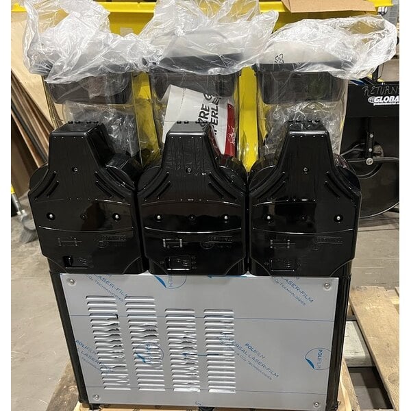 Scratch and Dent Carnival King Triple 2.6 Gallon Pourover Granita / Slushy / Frozen Beverage Machine - 120V