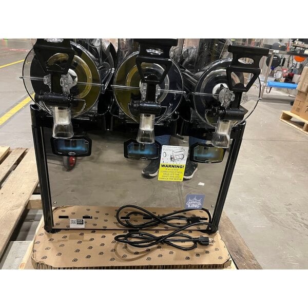 Scratch and Dent Carnival King Triple 2.6 Gallon Pourover Granita / Slushy / Frozen Beverage Machine - 120V