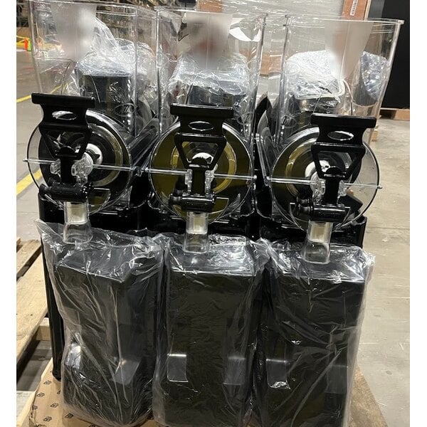 Scratch and Dent Carnival King Triple 2.6 Gallon Pourover Granita / Slushy / Frozen Beverage Machine - 120V