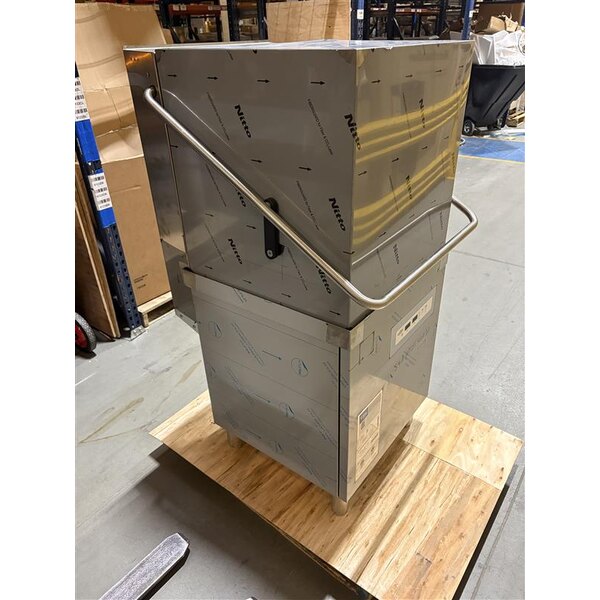 Scratch and Dent MainStreet Equipment HTDT Single Rack High-Temperature Door-Type Dish Machine with Booster Heater - 208-240V, 1 Phase