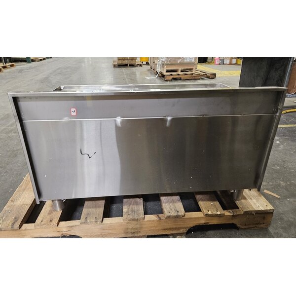 Scratch and Dent Regency IB213612 21" x 36" Stainless Steel Underbar Ice Bin with Bottle Holders - 119 lb.