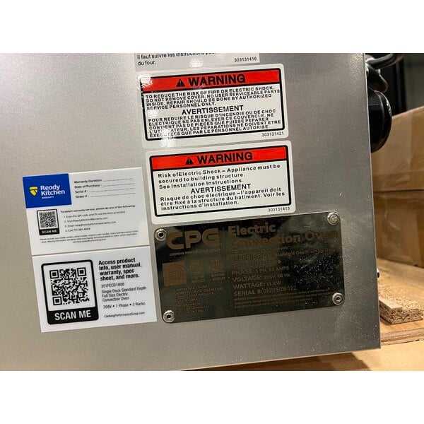 Scratch and Dent Cooking Performance Group FECD-100-B Single Deck Standard Depth Full Size Electric Convection Oven - 208V, 1 Phase, 11 kW