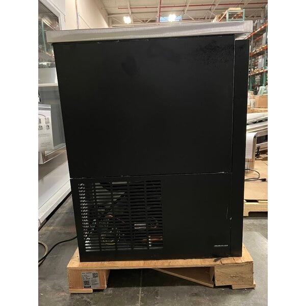 Scratch and Dent Avantco UBB-2G-HC 59" Black Counter Height Glass Door Back Bar Refrigerator with LED Lighting