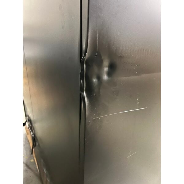 Scratch and Dent Avantco GDS-47-HC 53" Black Customizable Sliding Glass Door Merchandiser Refrigerator with LED Lighting