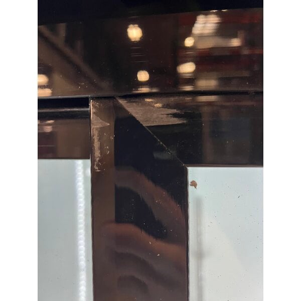 Scratch and Dent Avantco GDS-47-HC 53" Black Customizable Sliding Glass Door Merchandiser Refrigerator with LED Lighting