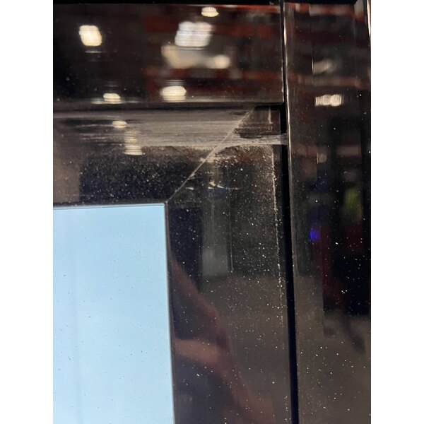 Scratch and Dent Avantco GDS-47-HC 53" Black Customizable Sliding Glass Door Merchandiser Refrigerator with LED Lighting