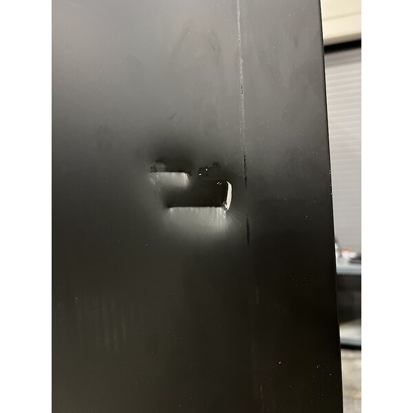 Scratch and Dent Avantco GDS-47-HC 53" Black Customizable Sliding Glass Door Merchandiser Refrigerator with LED Lighting