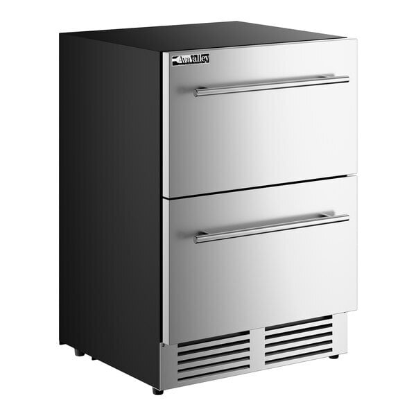 Scratch and Dent AvaValley BDR-84-SZ Single Temperature Beverage Cooler with Two Drawers