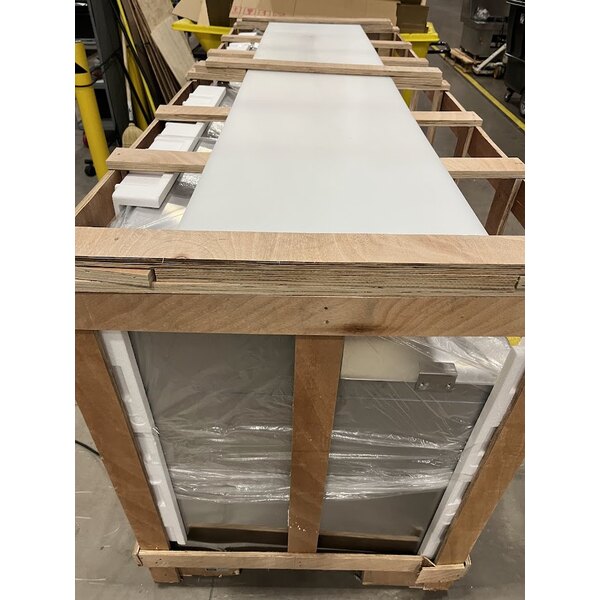 Scratch and Dent Avantco SSPPT-3 94" 3 Door Refrigerated Pizza Prep Table