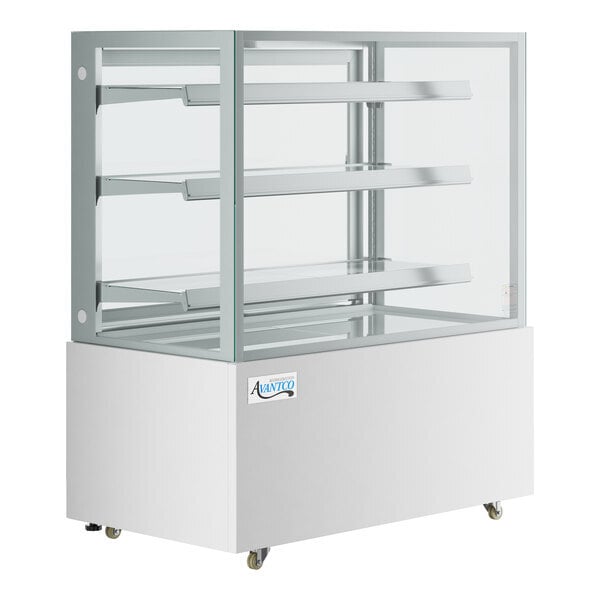 Scratch and Dent Avantco BCFD-48 47 3/16" White Square Dry Bakery Display Case with LED Lighting