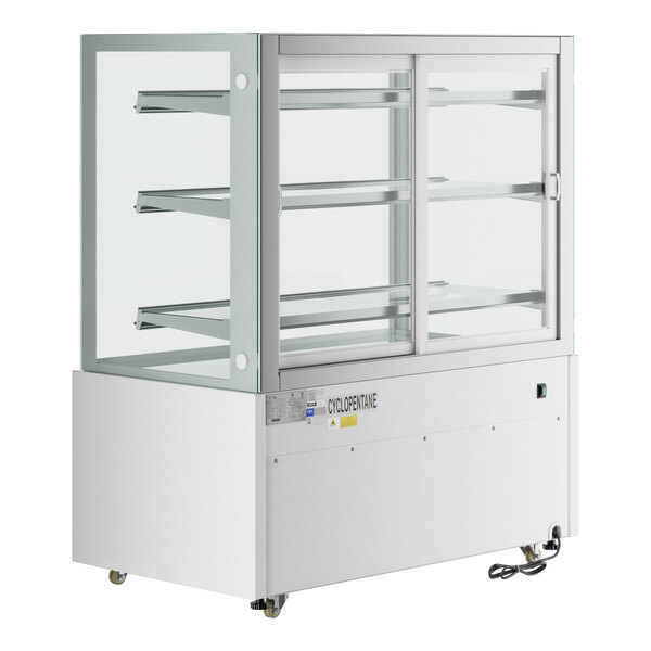 Scratch and Dent Avantco BCFD-48 47 3/16" White Square Dry Bakery Display Case with LED Lighting