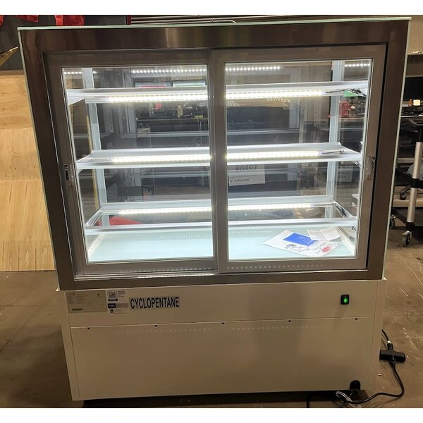 Scratch and Dent Avantco BCFD-48 47 3/16" White Square Dry Bakery Display Case with LED Lighting