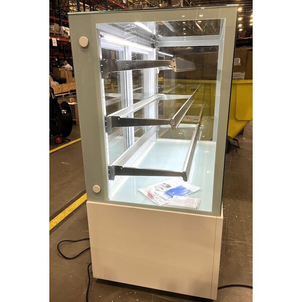 Scratch and Dent Avantco BCFD-48 47 3/16" White Square Dry Bakery Display Case with LED Lighting