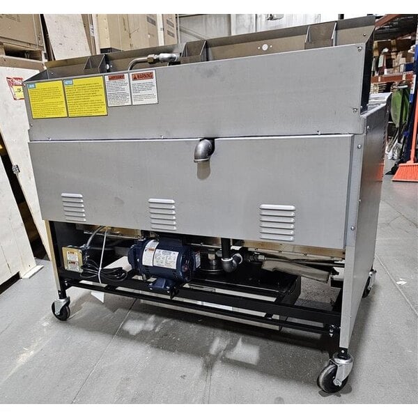 Scratch and Dent Henny Penny OFG-323 3-Well Natural Gas Fryer with Computron 1000 Controls - 255,000 BTU