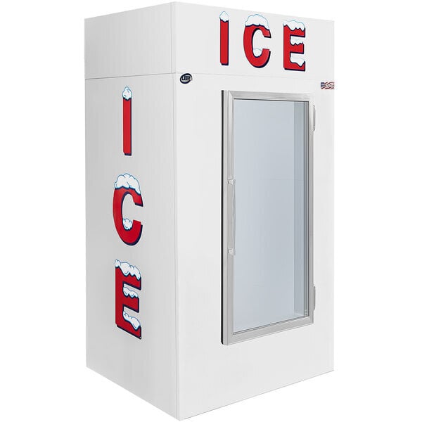 Scratch and Dent Leer 40AG-R290 51" Indoor Auto Defrost Ice Merchandiser with Straight Front and Glass Door