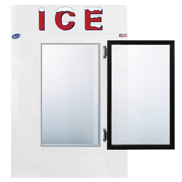 Scratch and Dent Leer 40AG-R290 51" Indoor Auto Defrost Ice Merchandiser with Straight Front and Glass Door