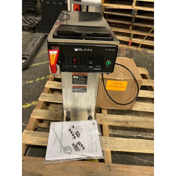 Scratch and Dent Bunn 23001.0017 CWTF15 APS Airpot Brewer with Stainless Steel Funnel and Hot Water Faucet - 120V