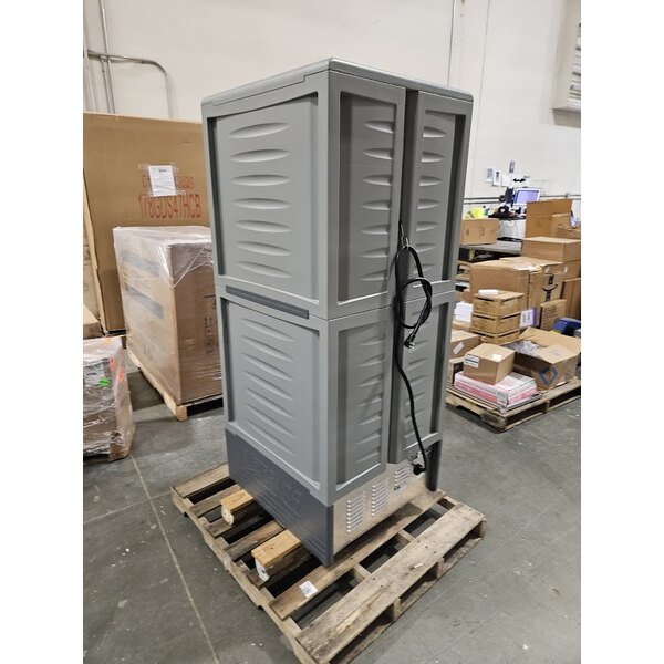 Scratch and Dent Metro C539-HLFC-U C5 3 Series Insulated Low Wattage Full Size Hot Holding Cabinet with Universal Wire Slides and Clear Door - Gray