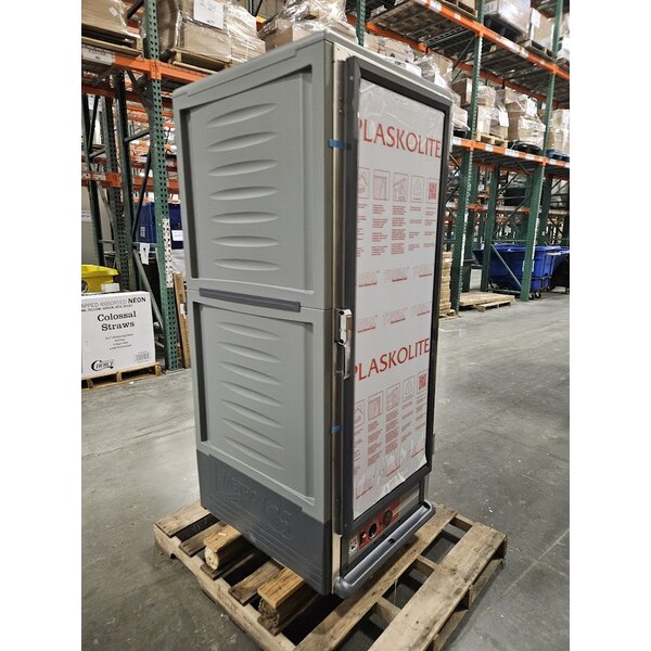 Scratch and Dent Metro C539-HLFC-U C5 3 Series Insulated Low Wattage Full Size Hot Holding Cabinet with Universal Wire Slides and Clear Door - Gray
