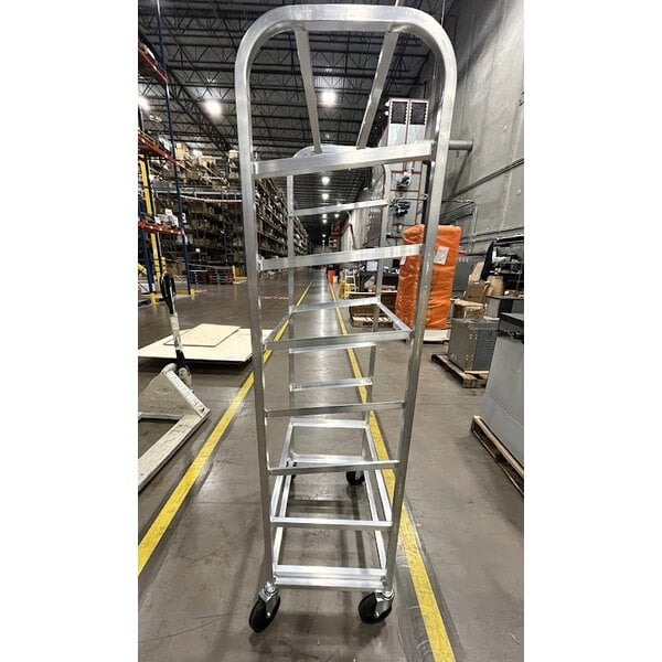 Scratch and Dent Channel SRS-7 7 Pan Side Load Angled Merchandising Cart