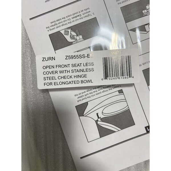Scratch and Dent Zurn Elkay One Z.WC3.AM Manual Toilet System with ADA Height Floor Mounted Toilet and Flush Valve - 1.1 GPF