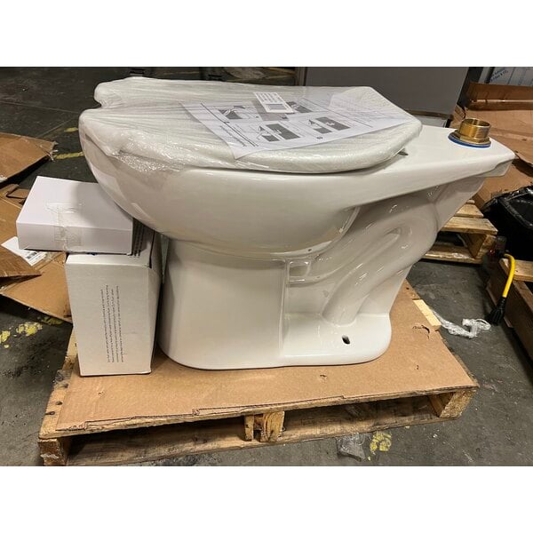 Scratch and Dent Zurn Elkay One Z.WC3.AM Manual Toilet System with ADA Height Floor Mounted Toilet and Flush Valve - 1.1 GPF